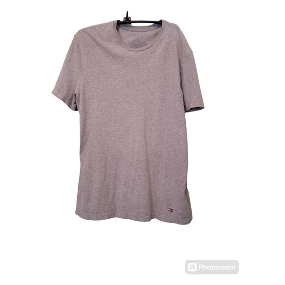 Tommy Hilfiger TShirt Mens Gray Short Sleeve Pullover Lightweight Classic Sz M - Picture 3 of 5
